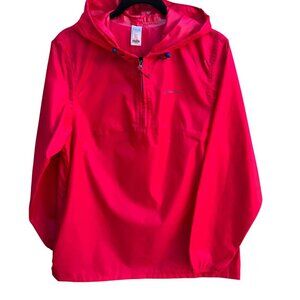 Quechua Decathlon Virtual Pink Waterproof Hooded Fold Up Long Sleeve Rain Jacket
